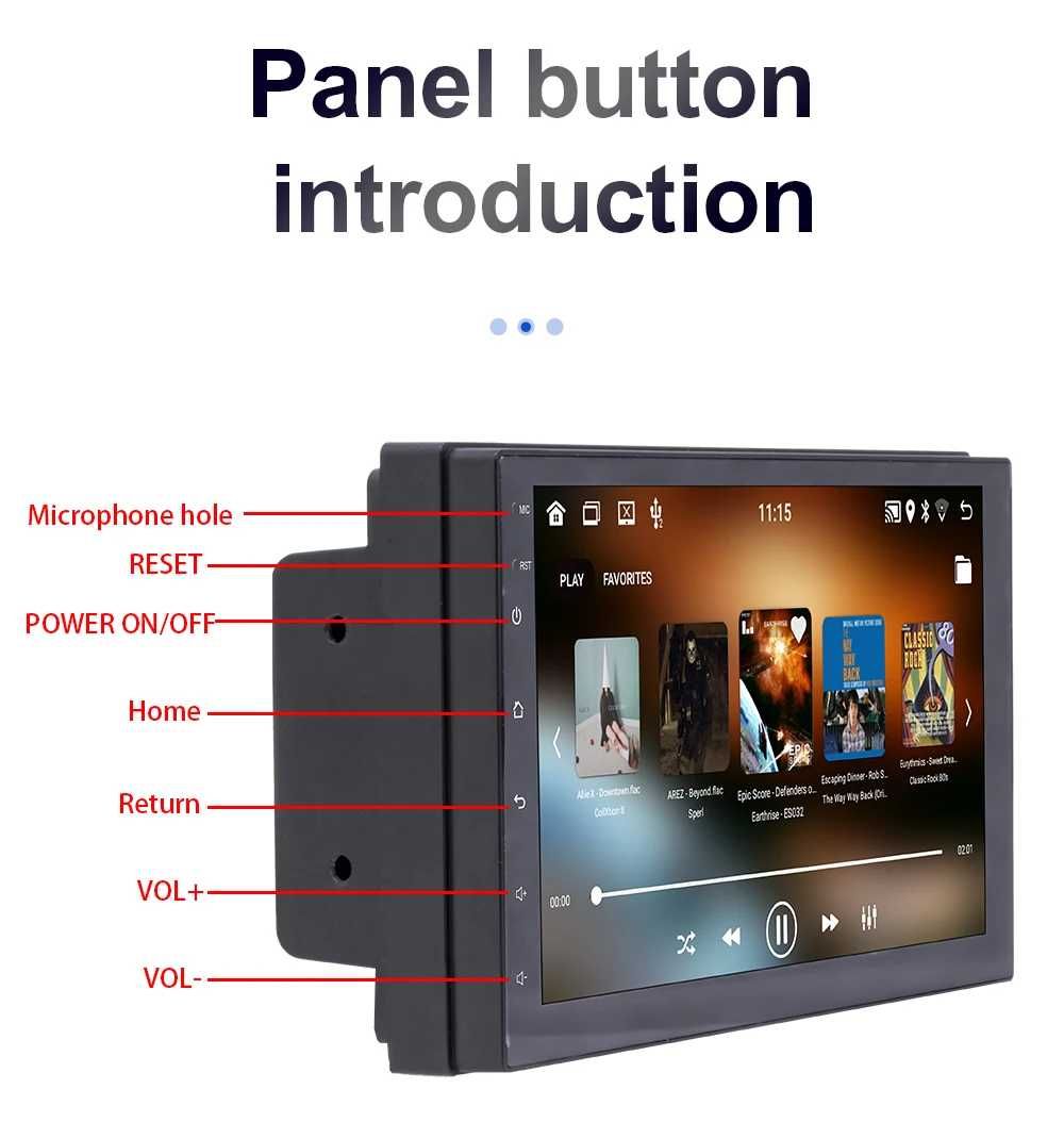 7" 2-DIN мултимедия с Android 13, RDS, 64GB ROM , RAM 4GB,