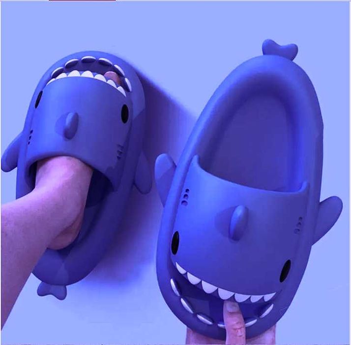 Papuci pentru copii fetite si baietei, Baby Shark, albastru