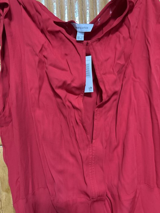 Superba rochie rosie de ocazie H&M Edition, mar. XL