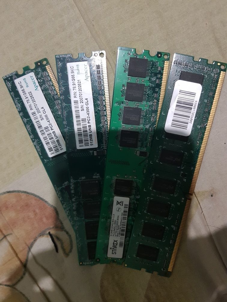 Озу DDR 2, 512 мгб, DDR 3 512 мгб.