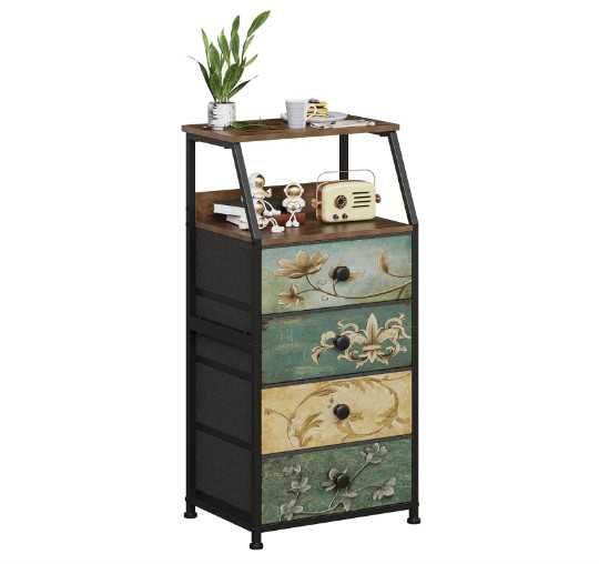 Скрин VEDECASA, скрин с 4 чекмеджета от плат, с отворен рафт