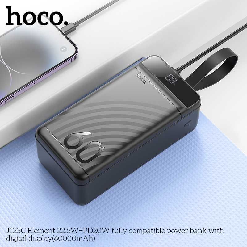 Hoco J123C Element Power Bank 60000mAh Micro-USB18W PD20W +22.5W QC3.0