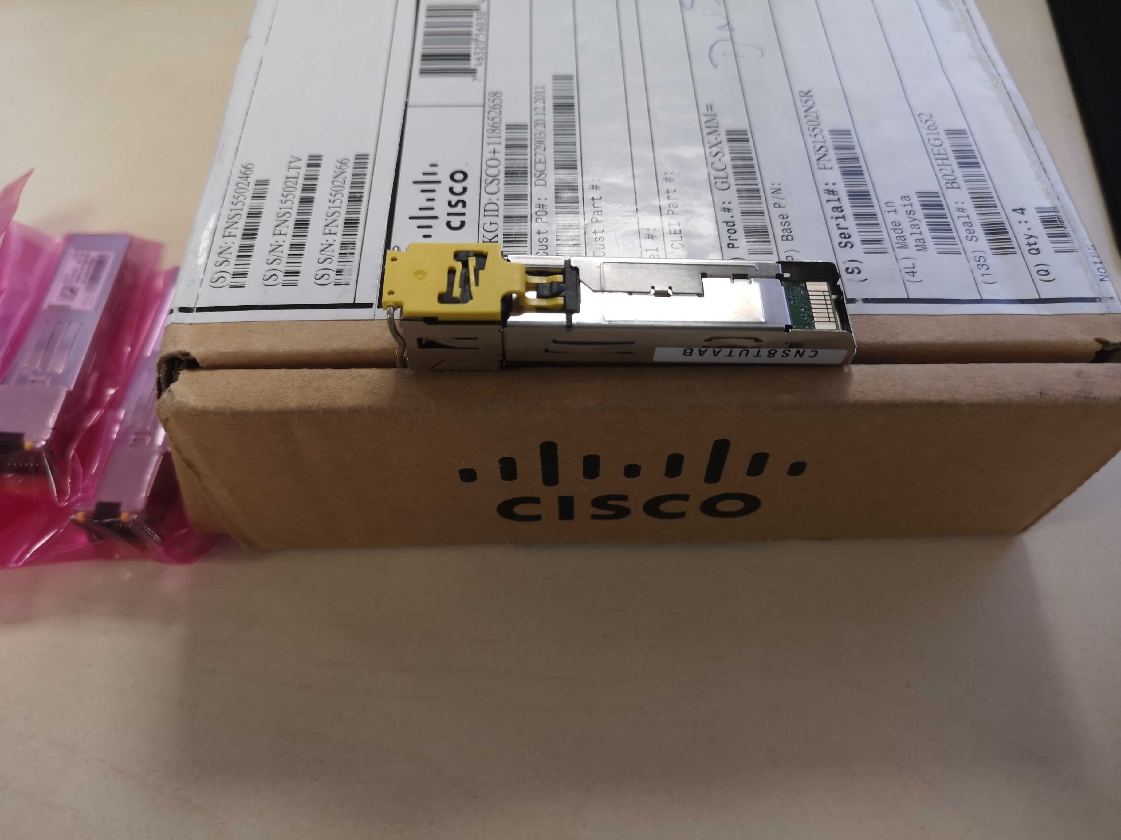 Module SFP rețea cisco cupru T 1000 mb/s GLC si Fibra