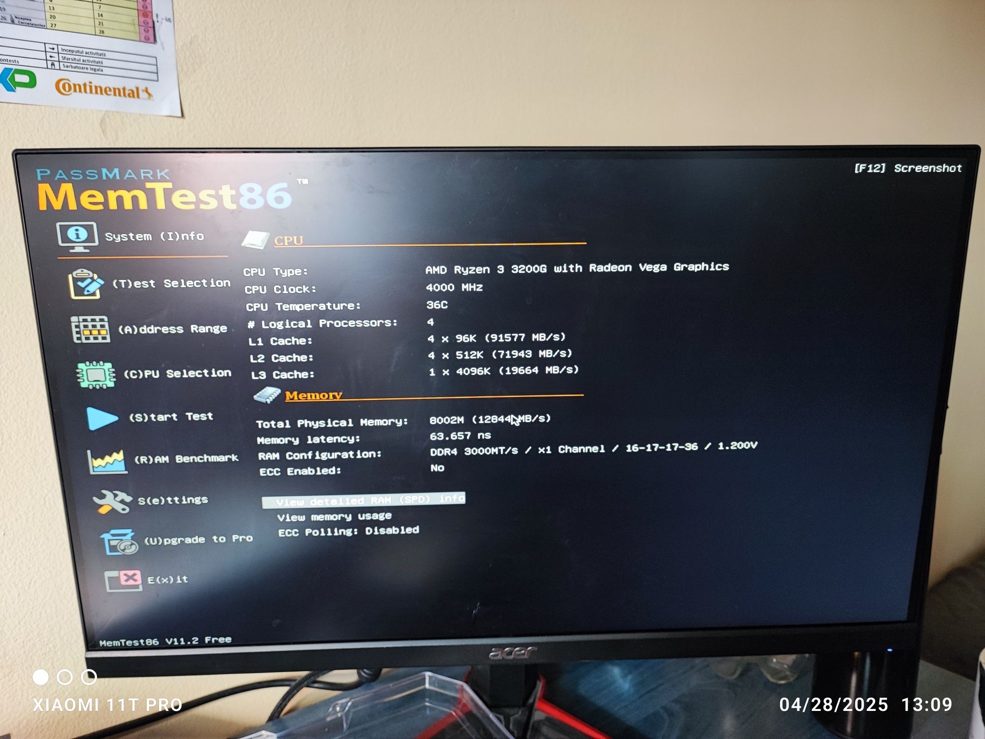 Memorie RAM 8 GB DDR4