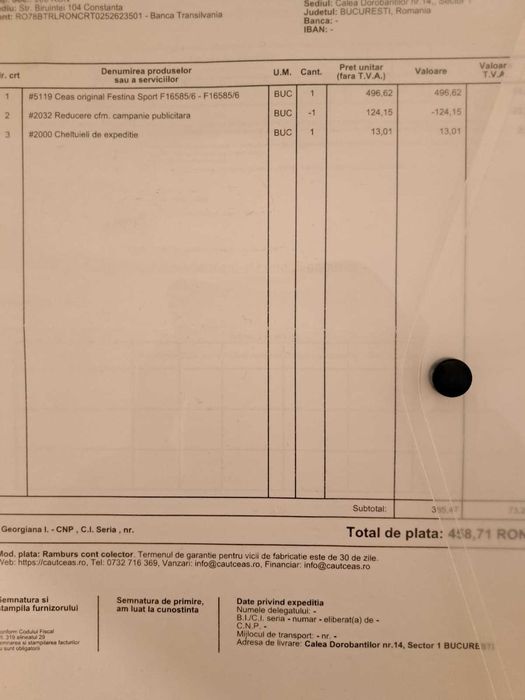 Ceas barbatesc Festina F16585/6