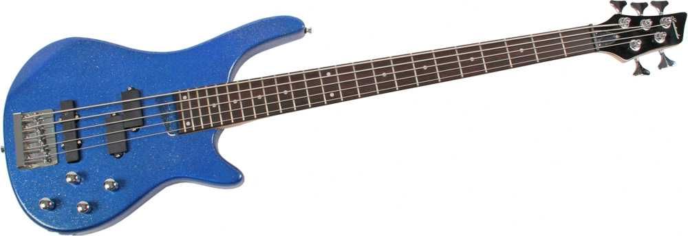 Chitara electrica bass Santander BG1209 5 corzi albastru metalizat