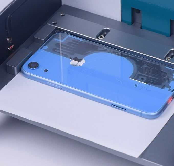 Refox LM 80E fiber laser 20w за ремонт на стъклен гръб на Iphone