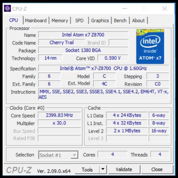 Лаптоп Microsoft Surface 3 Intel Atom x7-Z8700 4gb 10.8″, Full HD