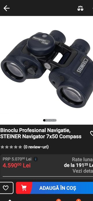 Binoclu Profesional STEINER Navigator Pro 7x50 
Claritate excelentă.
S