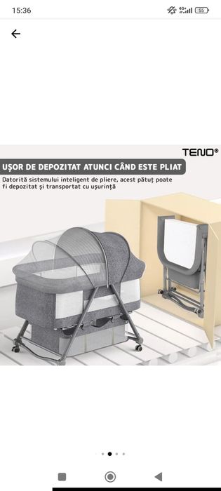 Patut Pliabil pentru Bebelusi Teno