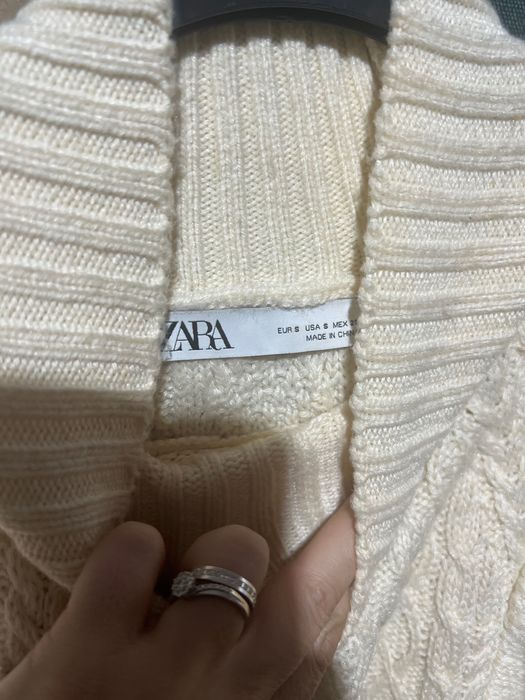 Pulover volane zara S damă crem