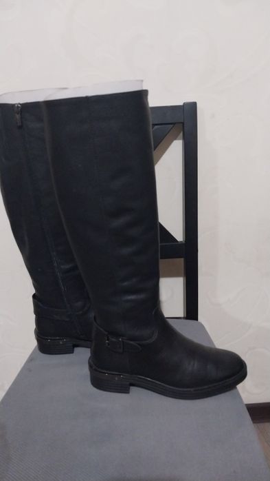 Сапоги женские кожаные