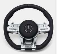 Автомобильный руль Mercedes AMG Tiptronik RL, кожаный, черный