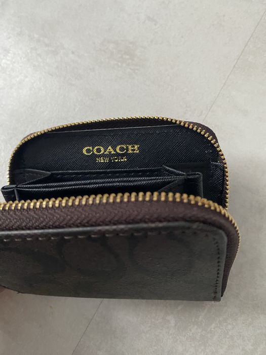 Coach Small Zip Wallet in Signature Canvas