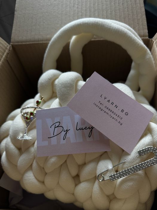 Marshmallow чанти – ръчно изработени. От прежда