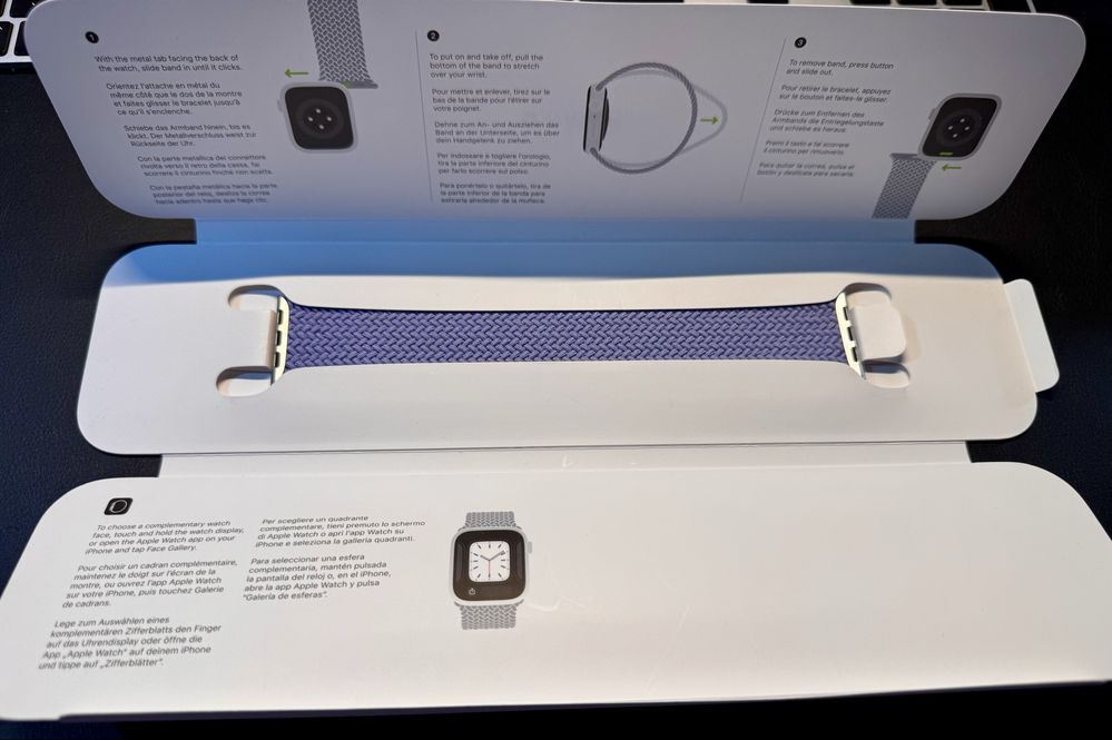 Apple Watch Braided Solo Loop 45mm - English Lavender размер 12