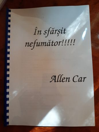 Cartea În sfârșit nefumator Allen Car A4,scris mare