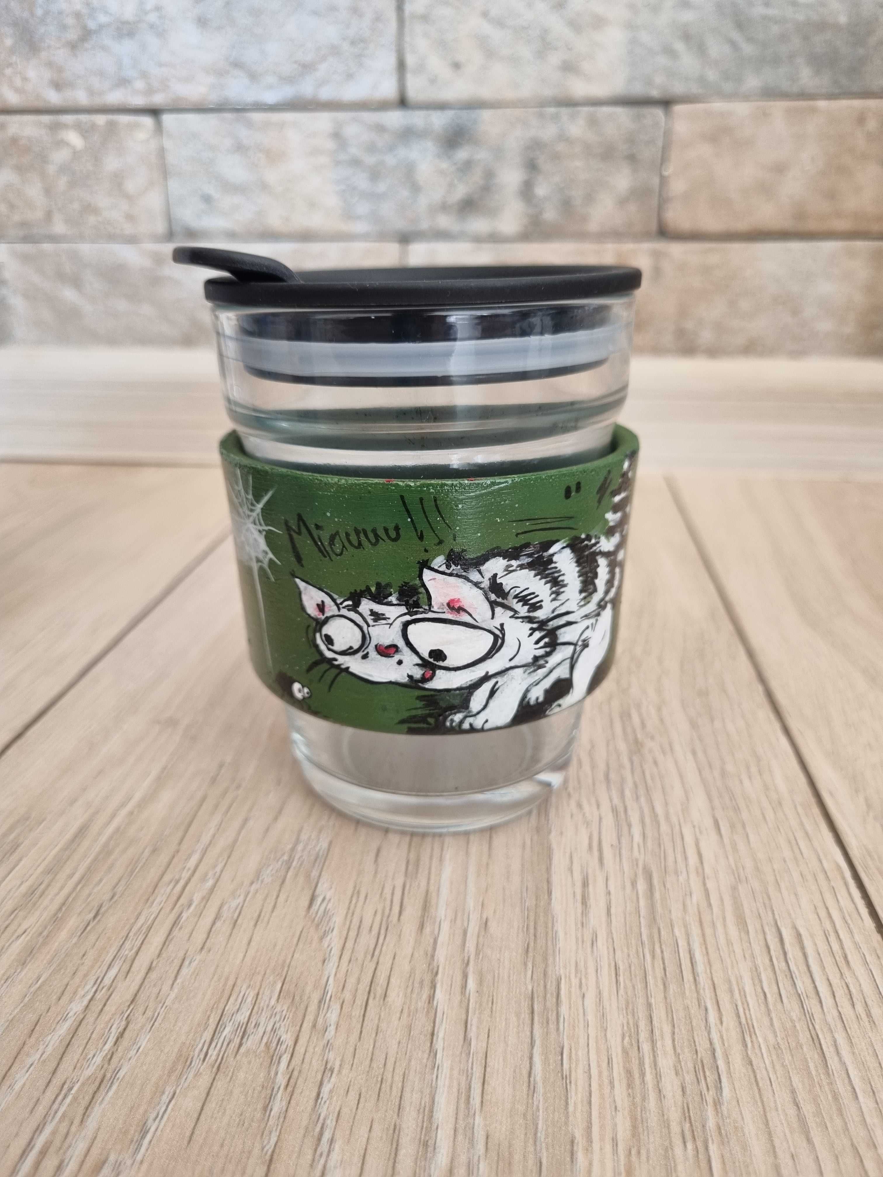 Pahare togo de cafea pictat manual