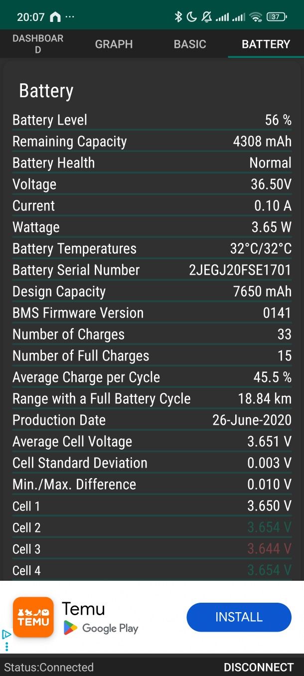 Тротинетка Xiaomi Mi 1s