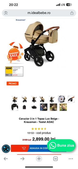 Carucior 3 in 1 Krusman