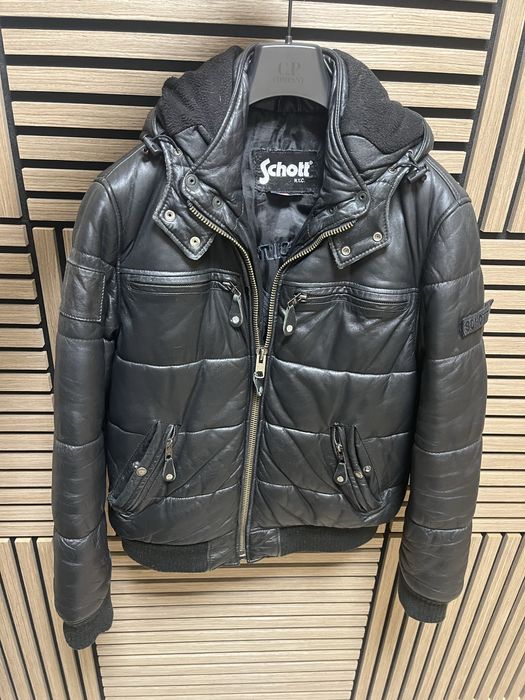 SHOTT New York City - Зимно кожено яке Bomber  размер М / Оригинал
