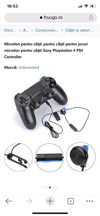 Casti PS4 pentru controler originale PS