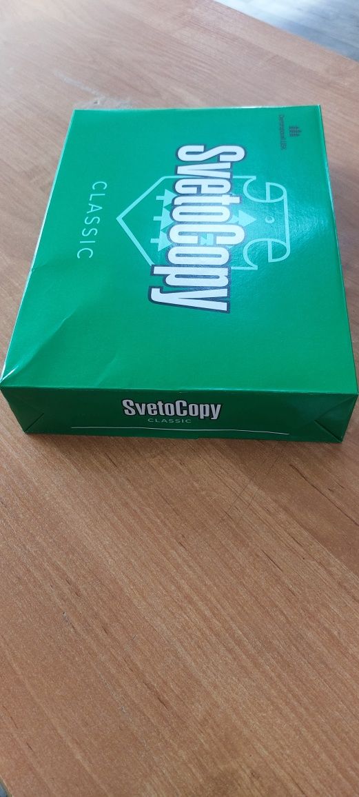 Бумага белая SvetoCopy цена за пачку 2000 тг есть 2 коробки