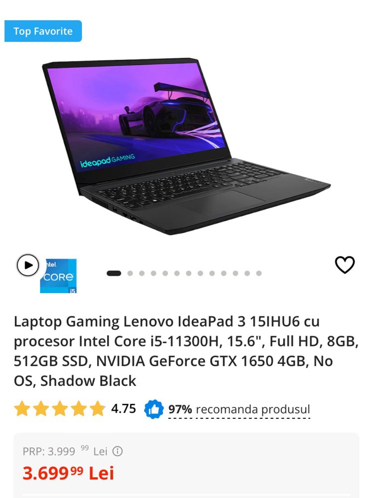 Laptop Gaming NOU [i5,8gb,gtx1650]