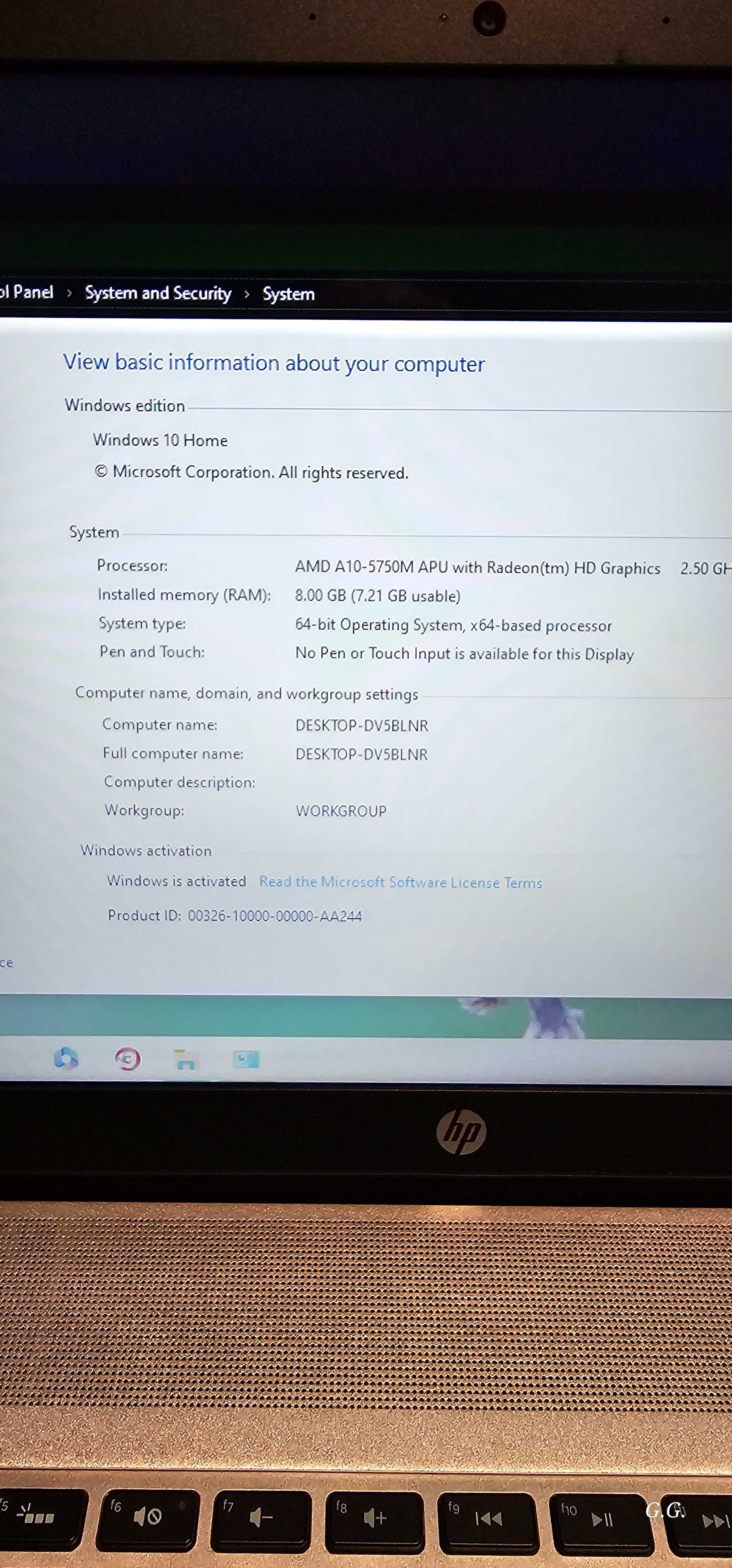 HP envy 15.6 inches