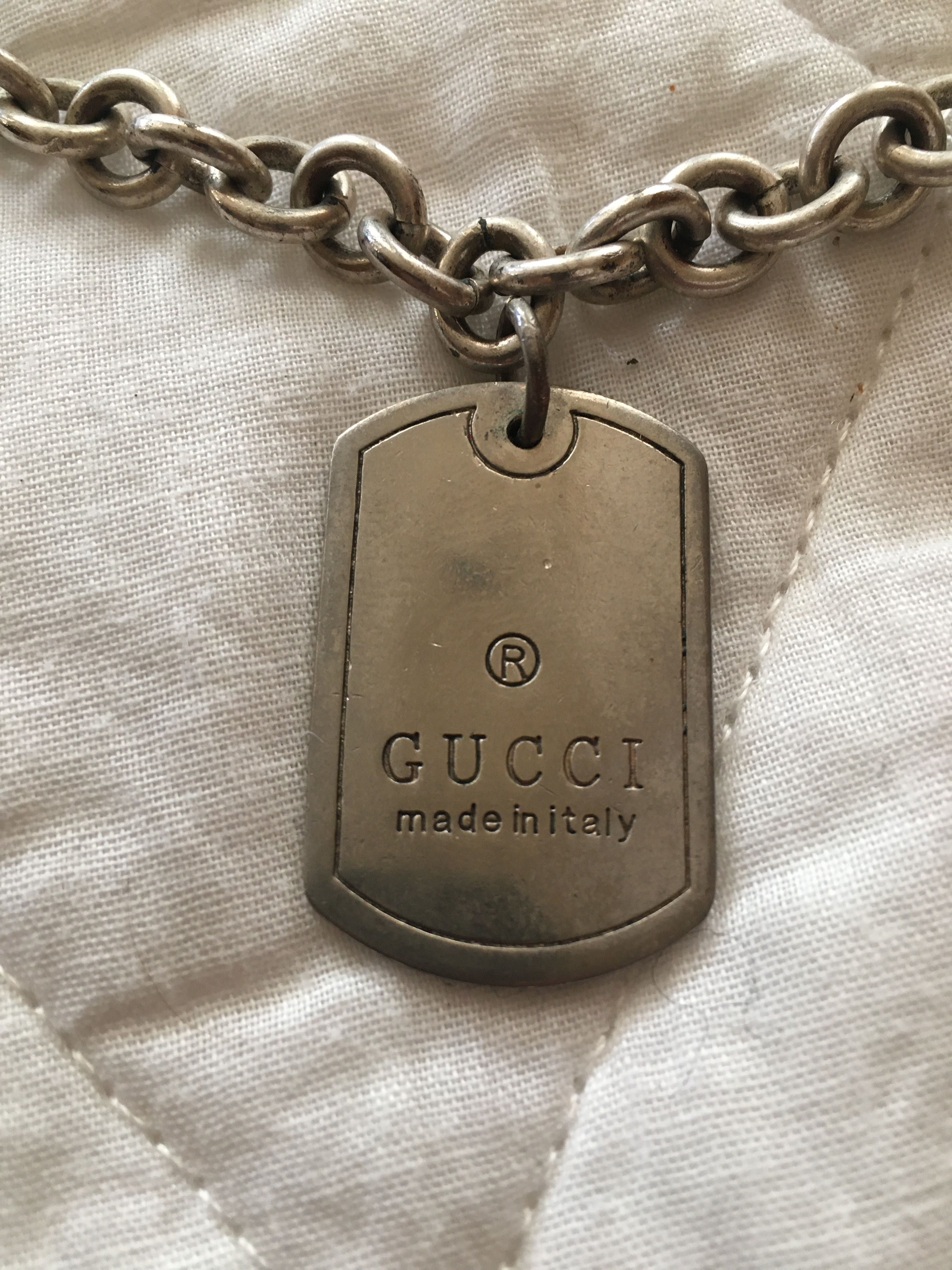 Gucci масивен сребърен ланец