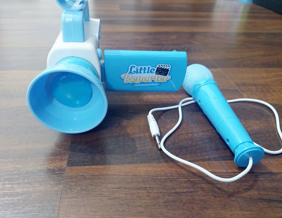 Camera reporter pentru copii, cu microfon, sunete și lumini