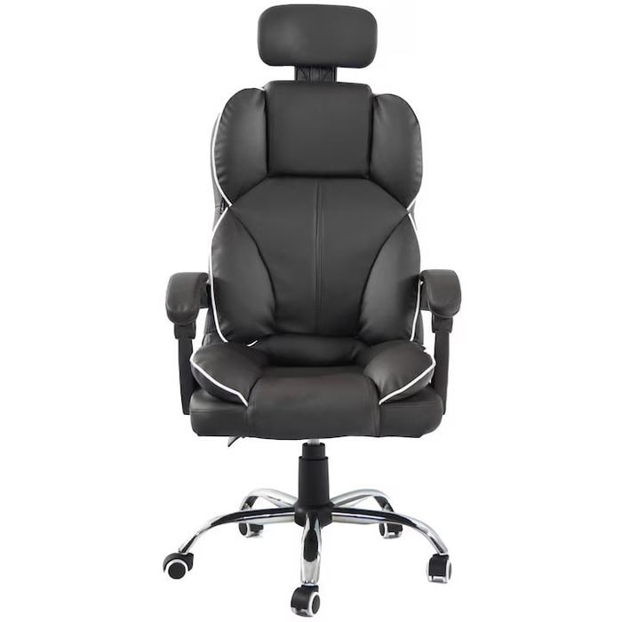 Scaun de birou directorial, negru, eR D L