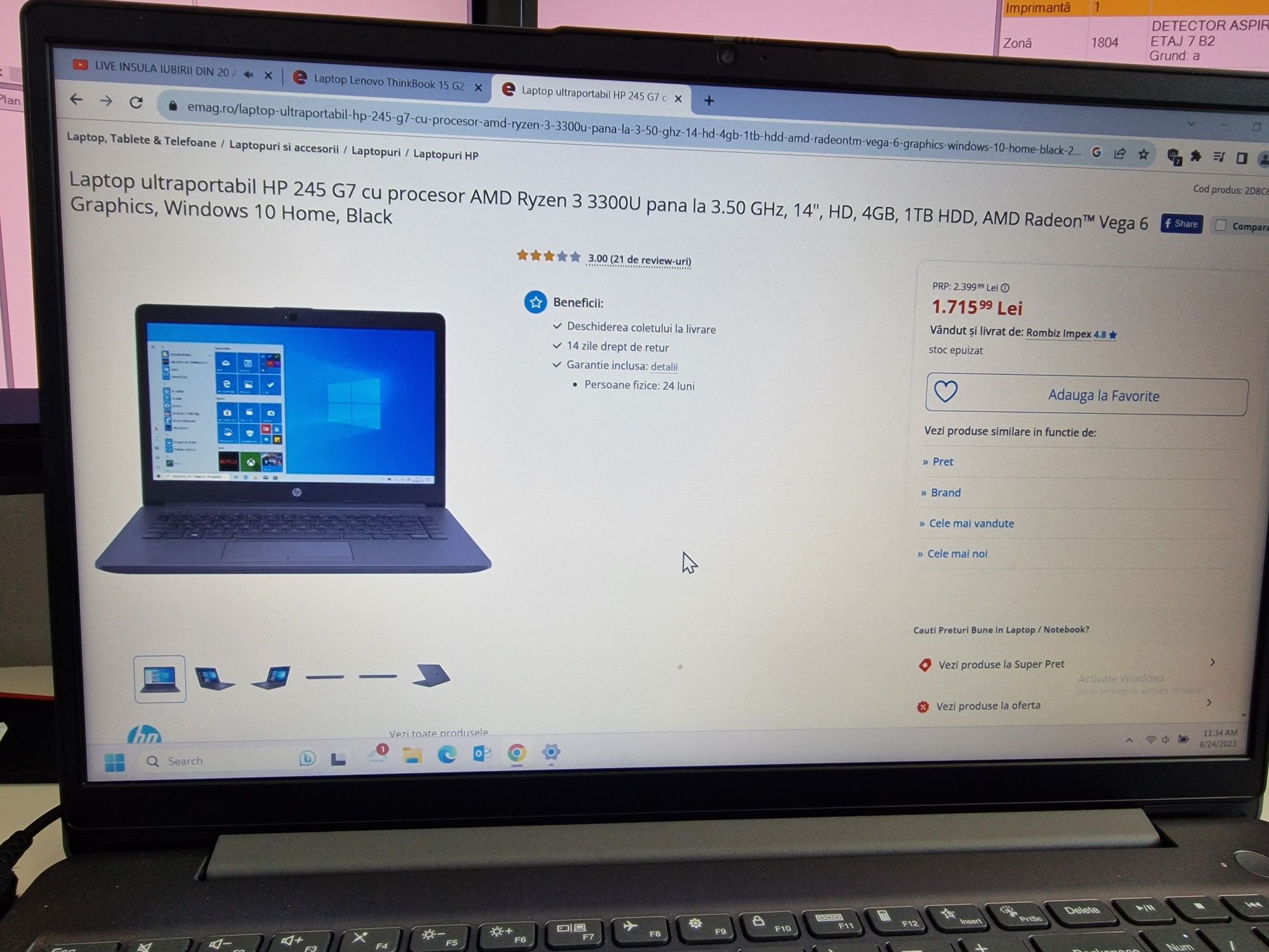 Laptop ultraportabil HP245G7