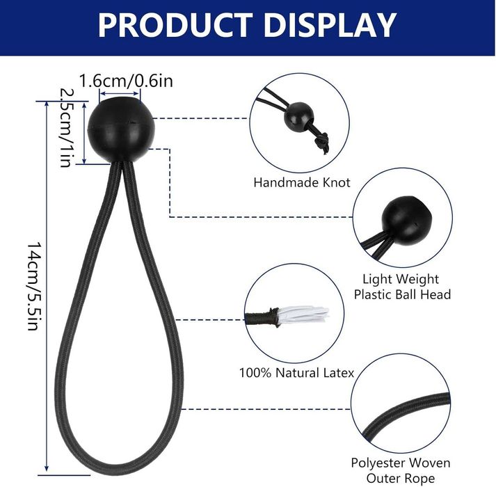 Set elastice cu bile cort industrial sau camping