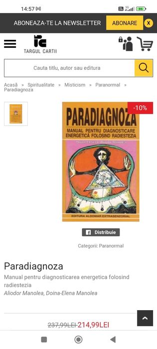 Paradiagnoza Manual pentru diagnosticare energetica folosind radiestez
