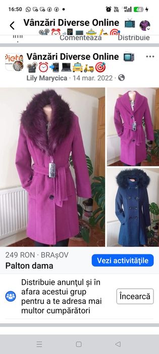 Palton dama cu blanita