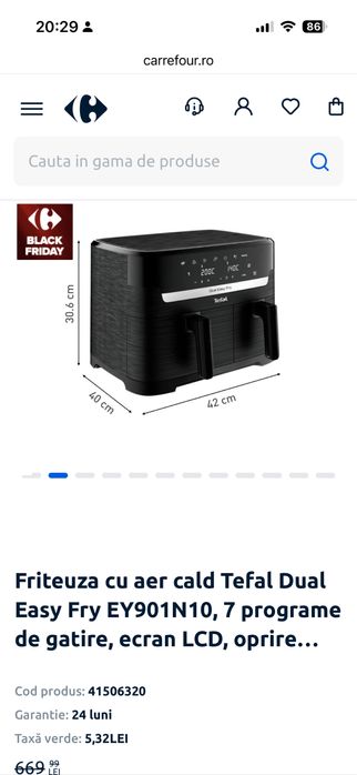 Vant Air Fryer tefal