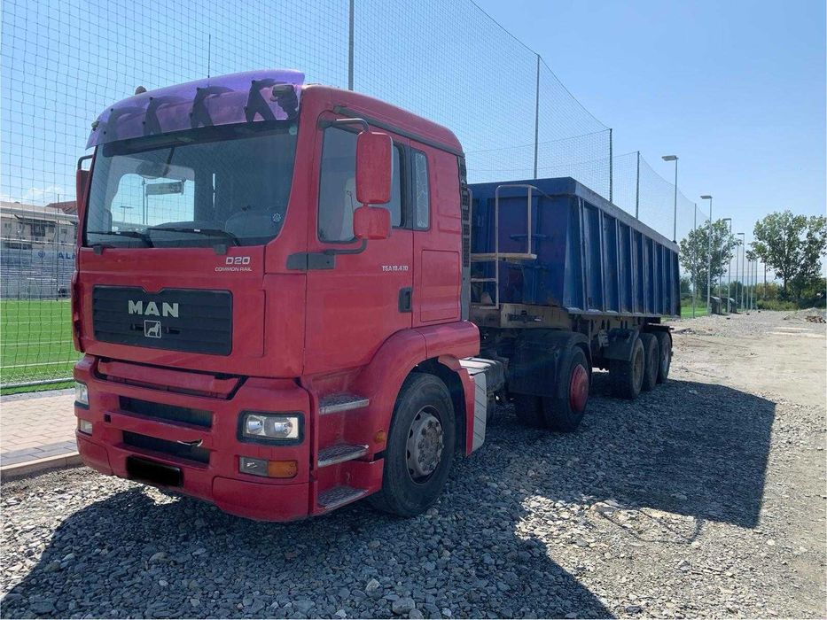 Vand sau schimb ansamblu basculabil Man + semiremorca Fliegl