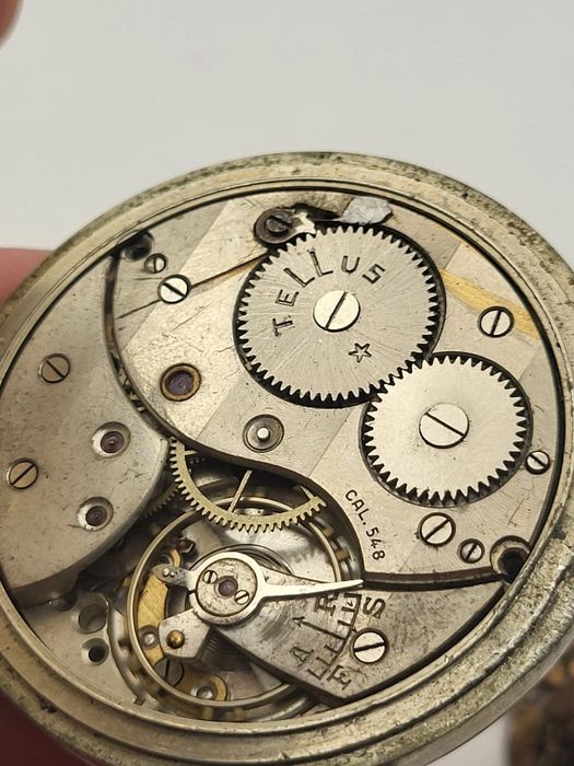 TELLUS GRANICER 1931 Ceas de Buzunar Militar Romania 50mm Swiss Made