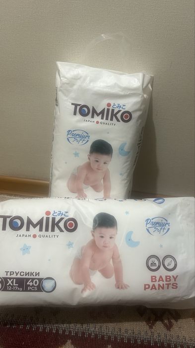 Tomiko памперс трусики түрі 2 пачкасы бар 1 пачка ы 5000 тг