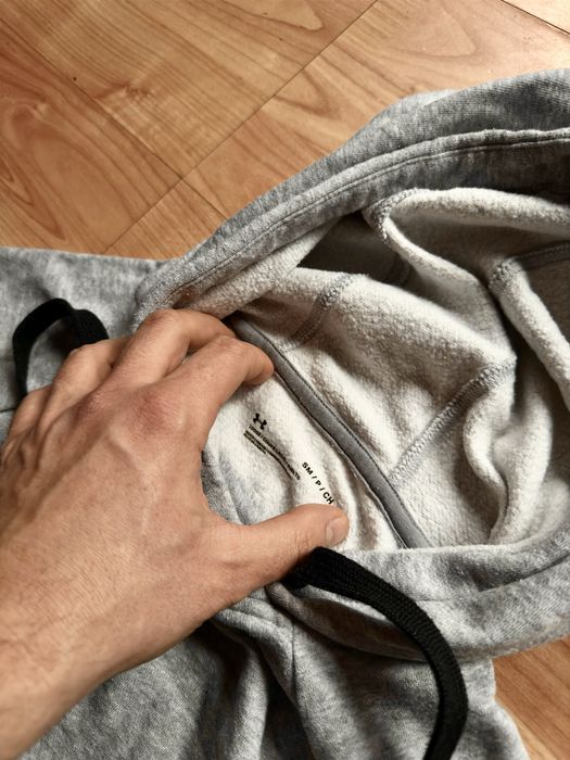 Hanorac hoodie bluza sweater center logo Under Armour grey cotton