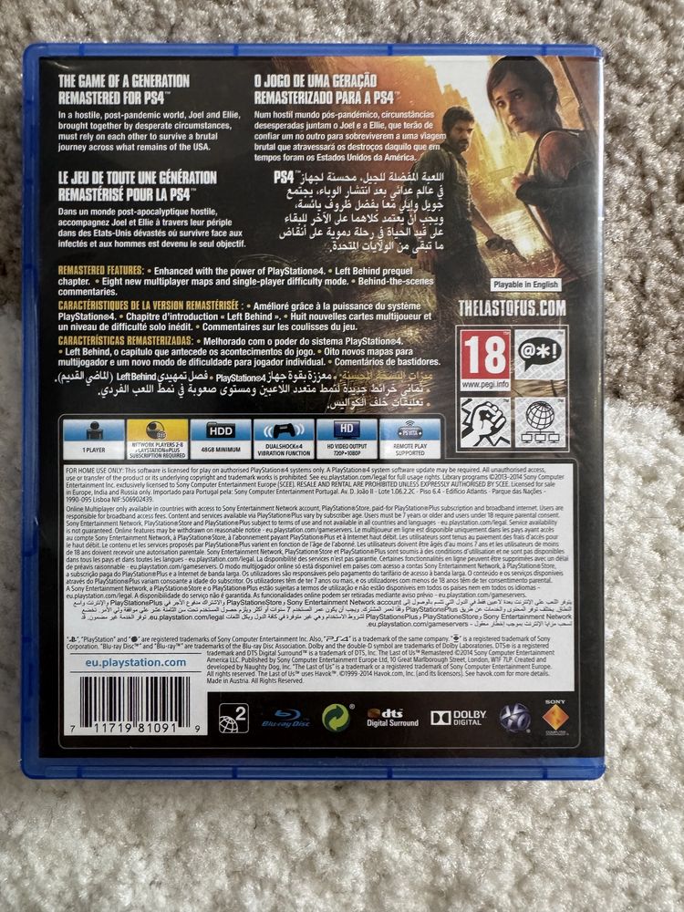 The last of us Remastered на Ps4