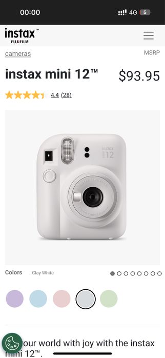 instax mini 12 новый почти
