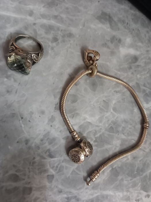 Продам серебряный браслет пандора и кольцо