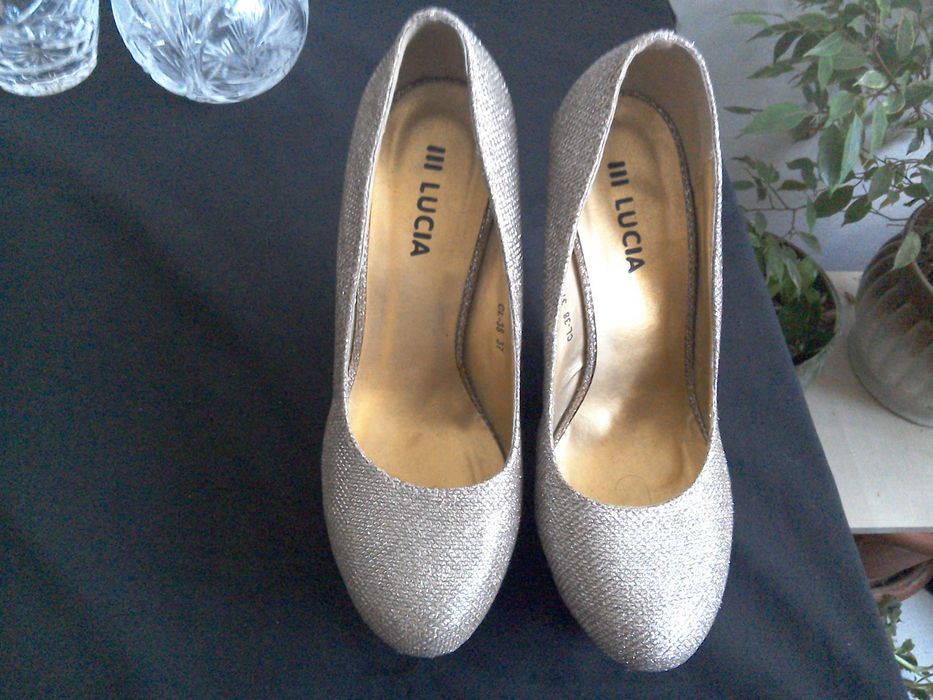 Pantofi platformă, seară  ocazie - Lucia - mărime 37-38  - toc 10 cm
