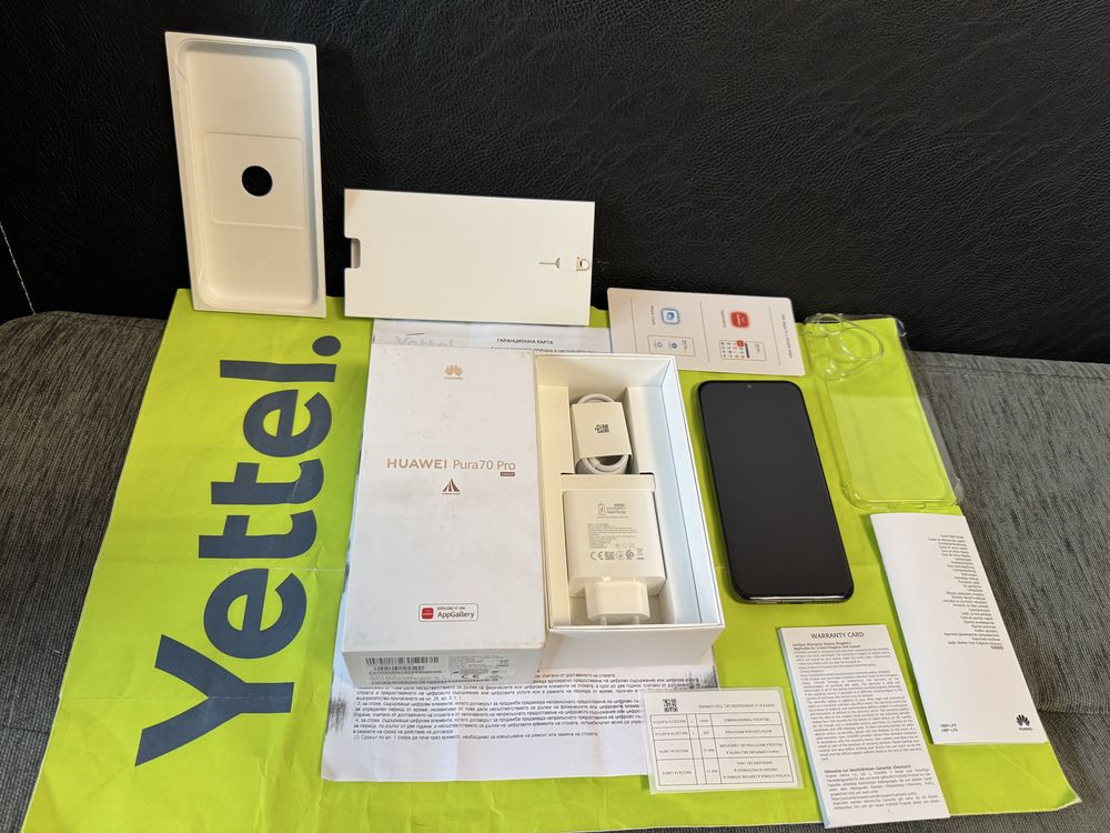 КАТО НОВ 512GB Huawei Pura 70 Pro Гаранция Yettel 2028 Black