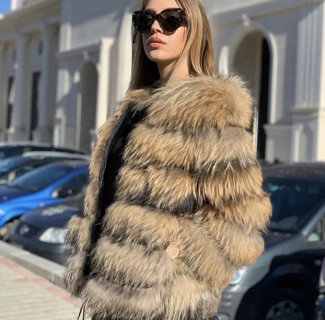 Палта с естествен косъм
