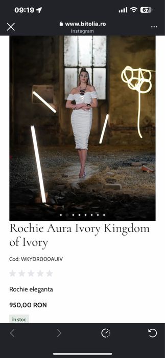 Bitolia Gallery -Rochie Aura Ivory Kingdom of Ivory