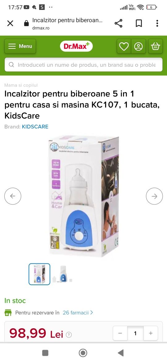 Încălzitor/ sterilizator biberon 5 in 1