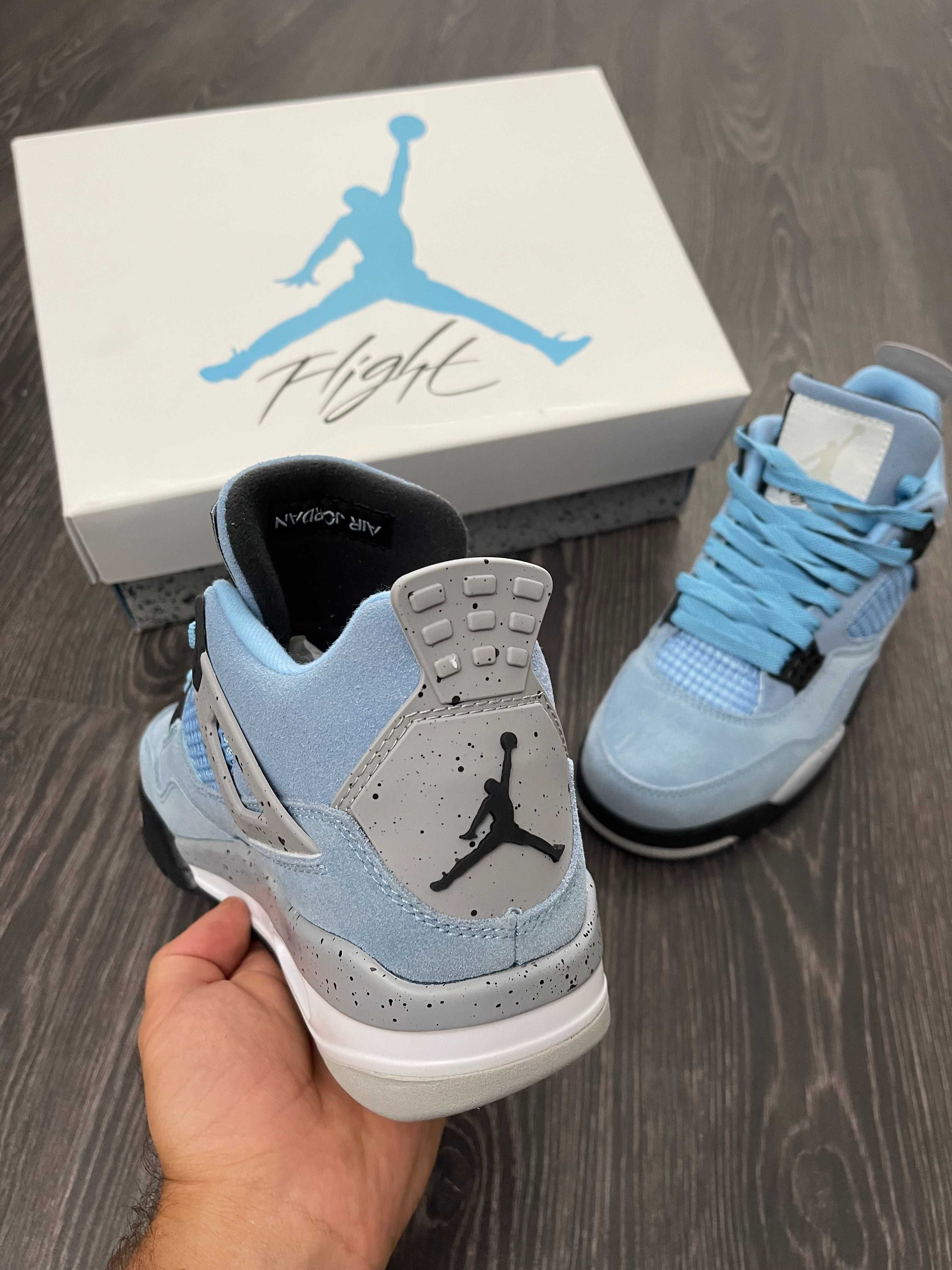 Adidasi JORDAN 4 Retro University Blue - Produs NOU PREMIUM din Piele